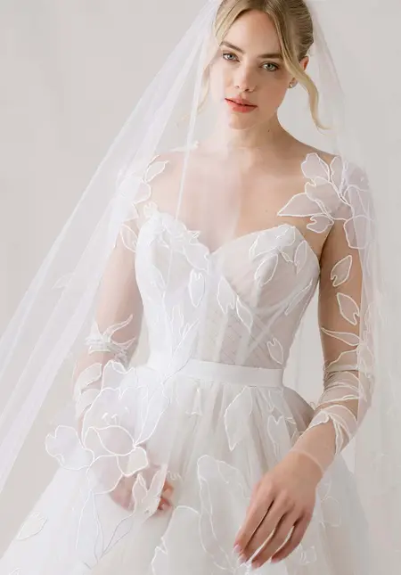 Morilee Burnout Organza Tulle T-Shirt, bridal accessory at The Castle Prom and Bridal in Spartanburg, SC