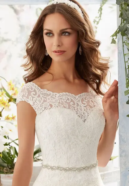 Morilee A Real Beauty Beaded Net Belt Morilee Bridal, bridal accessory at The Castle Prom and Bridal in Spartanburg, SC