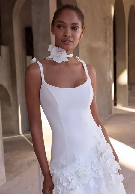 Morilee 3D Floral Choker, bridal accessory at The Castle Prom and Bridal in Spartanburg, SC