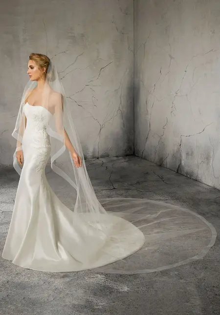 Morilee Angel Cut Veil Edged with Horsehair, style 3032, bridal accessory at The Castle Prom and Bridal in Spartanburg, SC