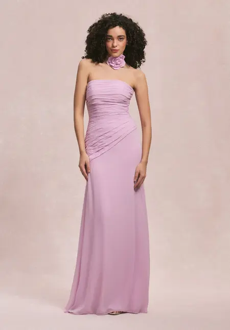Morilee Asymmetric Dropped Waist Chiffon Bridesmaid Dress, style 31255, bridesmaid dress at The Castle Prom and Bridal in Spartanburg, SC