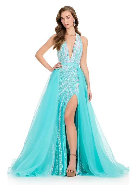 Ashley Lauren style 1740 prom dress at The Castle Prom and Bridal in Spartanburg, SC