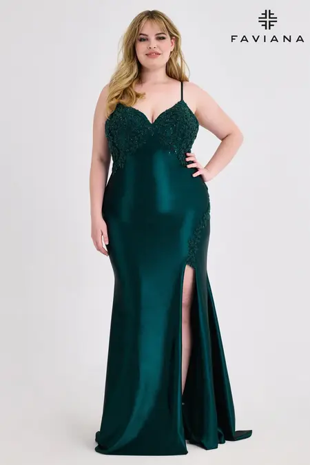 Faviana style 9597 prom dress at The Castle Prom and Bridal in Spartanburg, SC