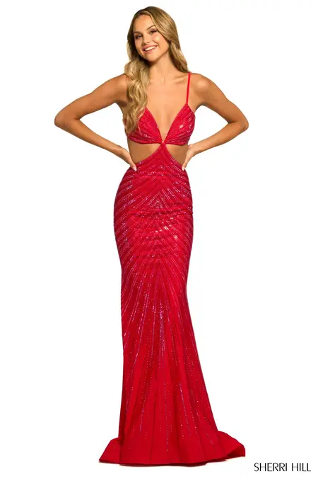Sherri Hill style 55518 prom dress at The Castle Prom and Bridal in Spartanburg, SC
