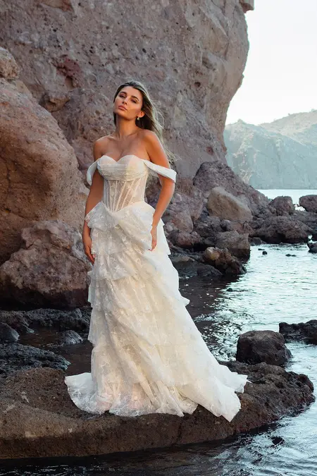 Wilderly Bride Loreto style F400 wedding gown at The Castle Prom and Bridal in Spartanburg, SC